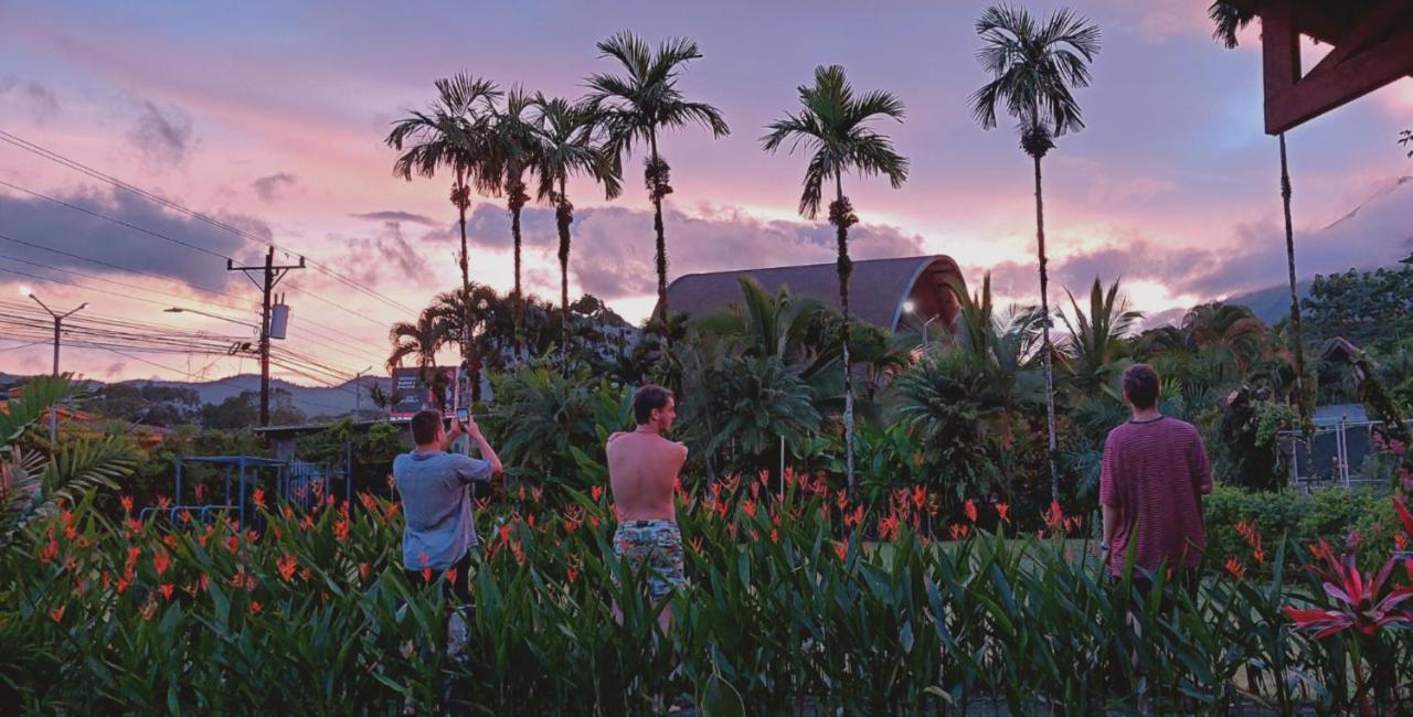 Arenal Backpackers Resort La Fortuna Exteriér fotografie Sunset at the Dole Cannery
